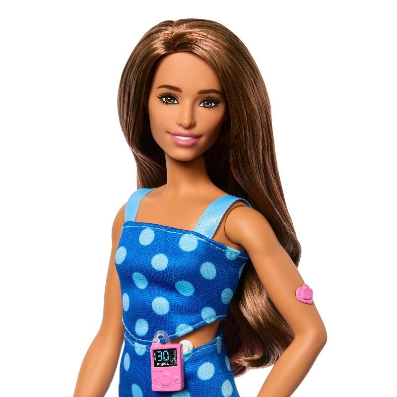 Barbie Fashionistas Doll – Blue Polka Dot (Diabetes Awareness Doll)