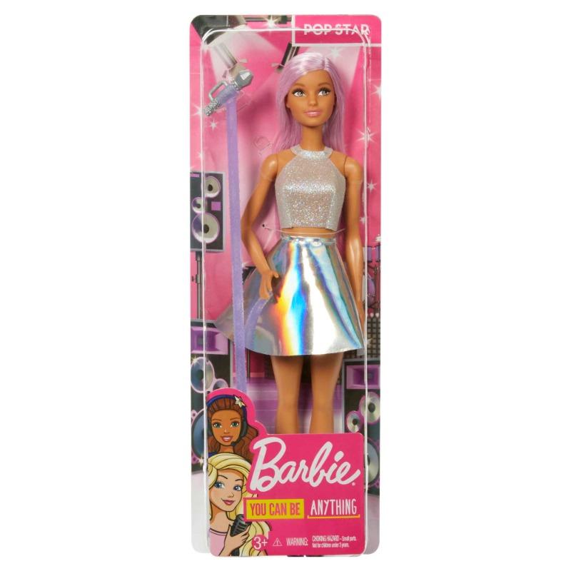 Barbie Pop Star Doll with Microphone Shimmer Stage Performance Set