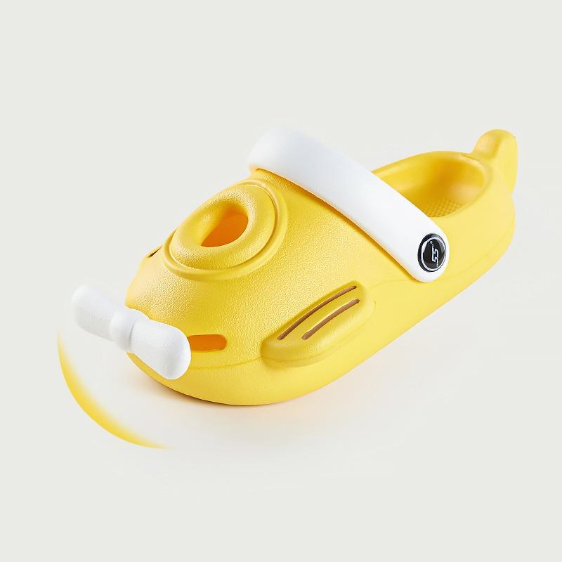 Cheerful Mario Airplane Crocs Yellow Color Size 31