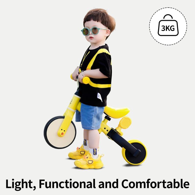 B.Duck 3-in-1 Toddler Tricycle & Balance Bike Model 1033 – Yellow