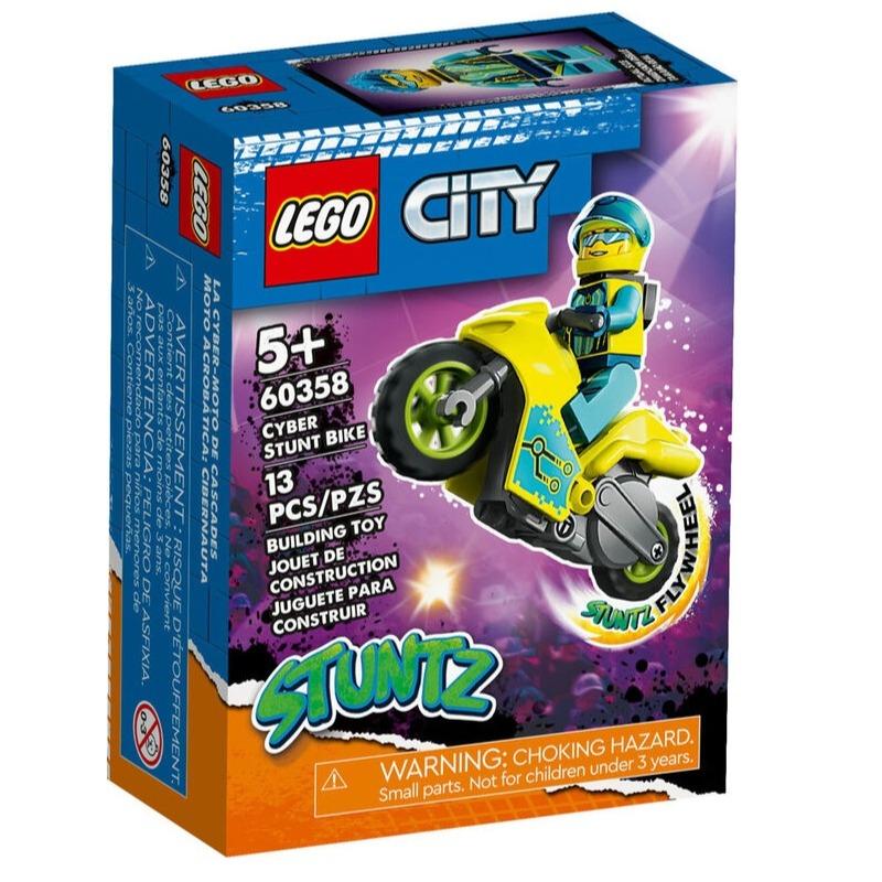 LEGO City Cyber Stunt Bike Building Toy Set - 13 Pcs 60358