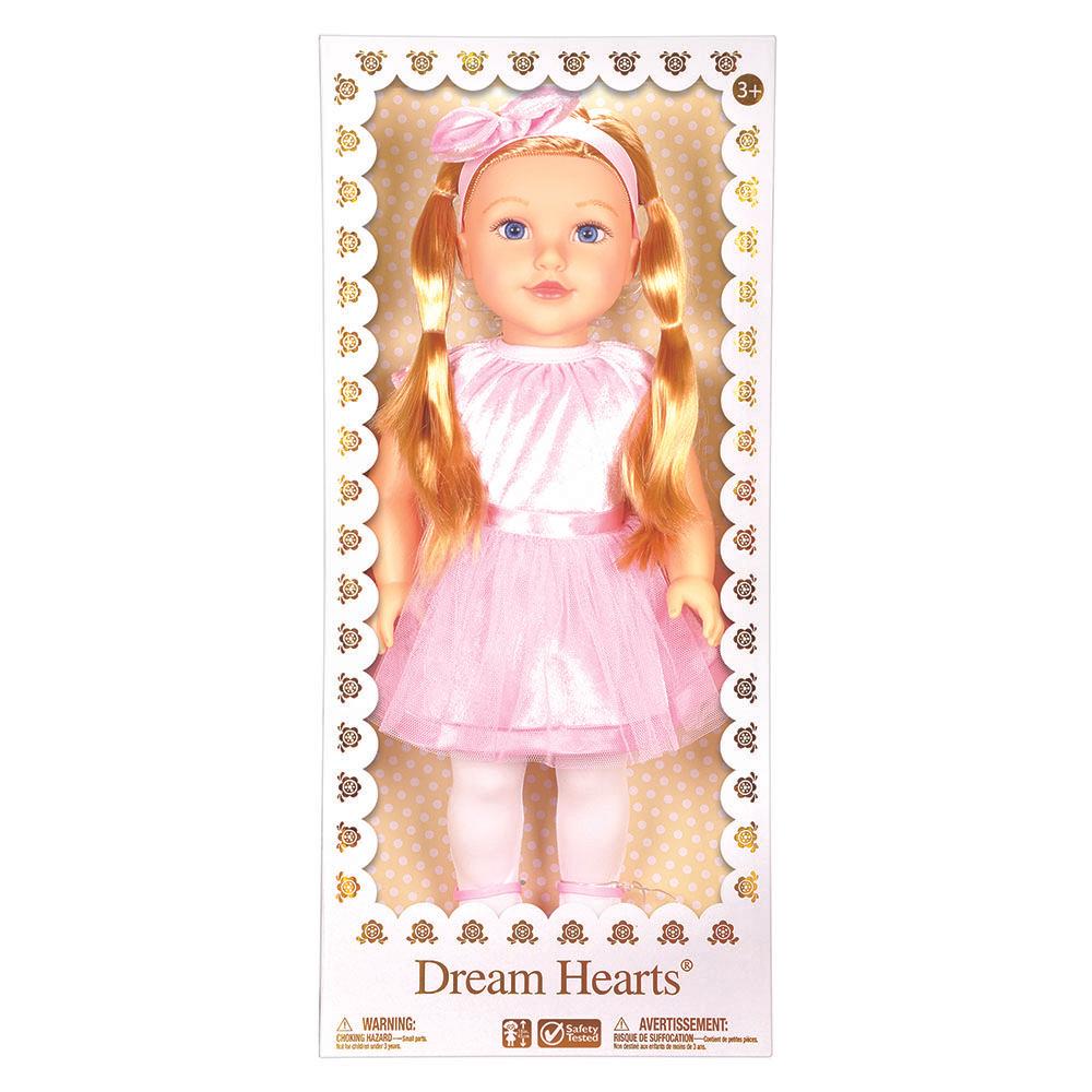 دريم هارتس - دمية ناعمة بفستان وردي