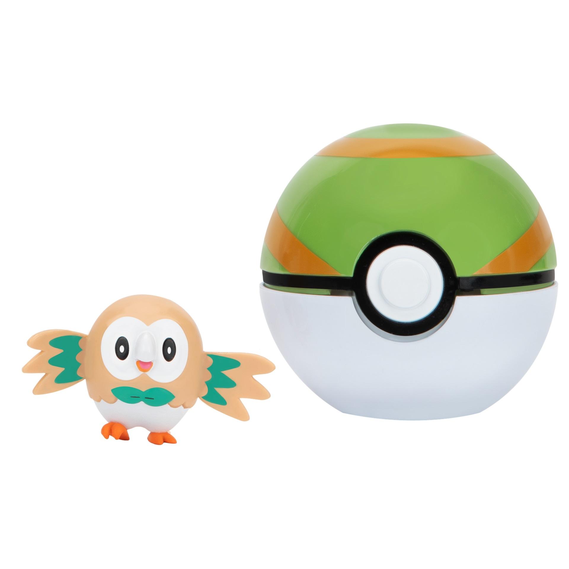 Pokemon Clip N Go Rowlet and Nest Ball PokeBall