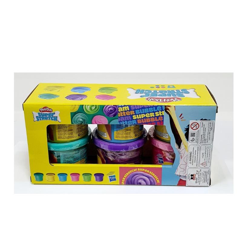 Play Doh 6 Pack Super Stretch Cans For Kids