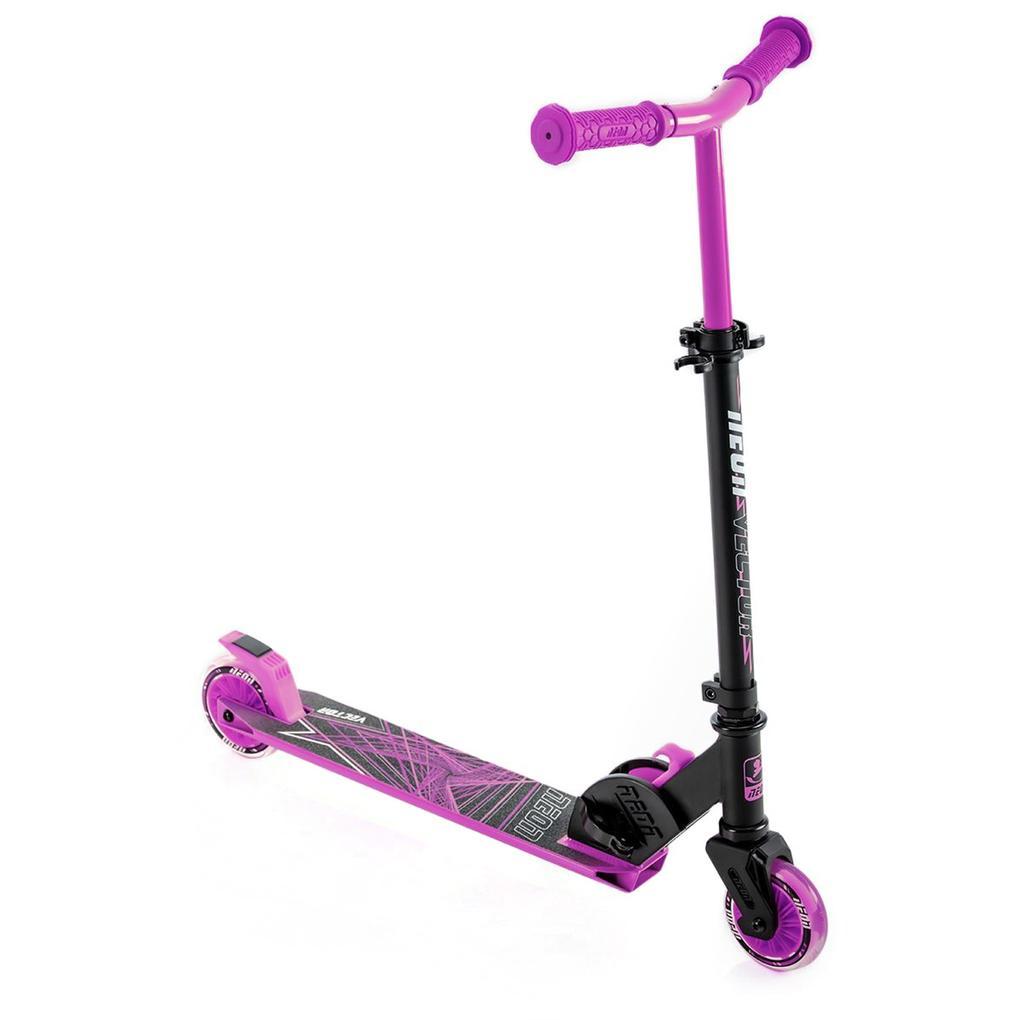 Neon Vector LED Light-up Lightweight Kids Scooter Pink