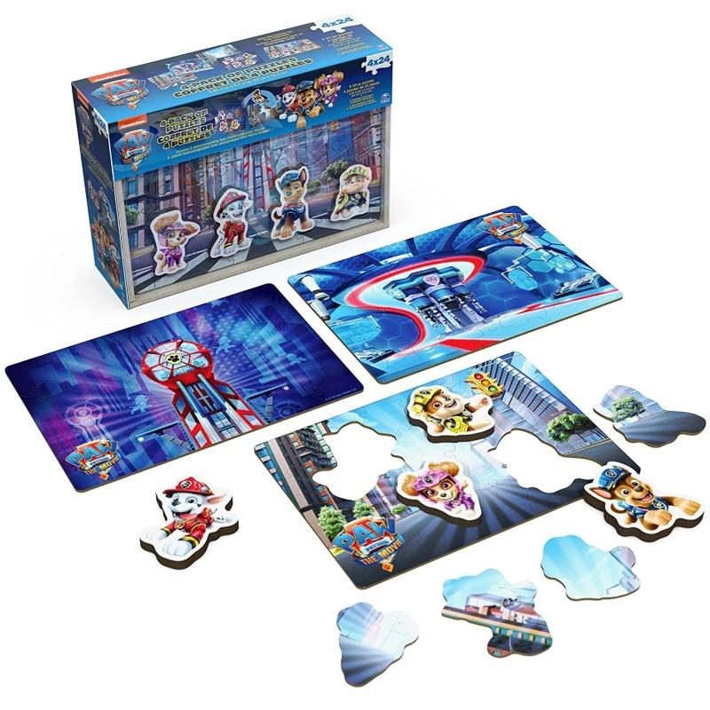 Paw Patrol Movie Wooden 4 Packs Puzzles