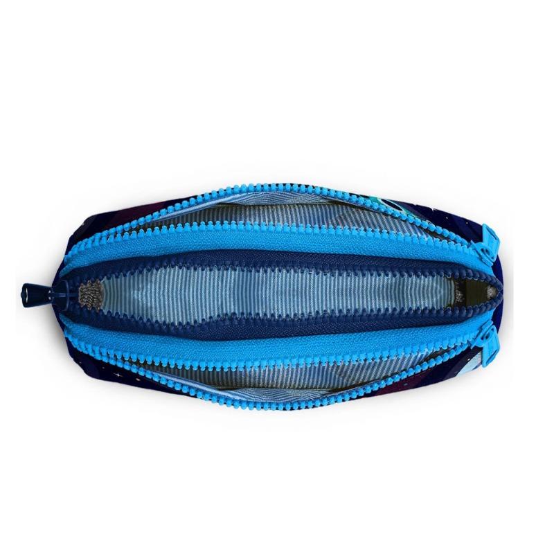 Coral High Kids Astronaut Print 3-Compartment Pencil Case Sax Blue