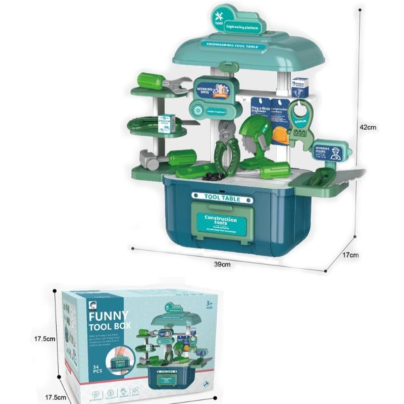 مجموعة لعب أدوات التصليح 34 قطعة