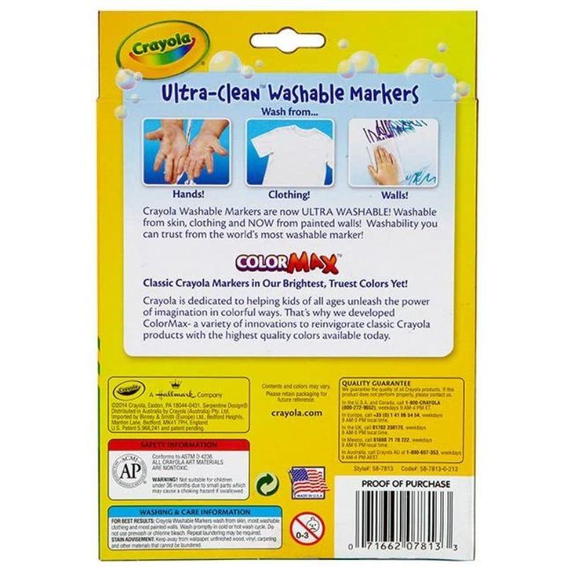 Crayola Washable Ultra Fineliner Felt-Masters -12 Colors