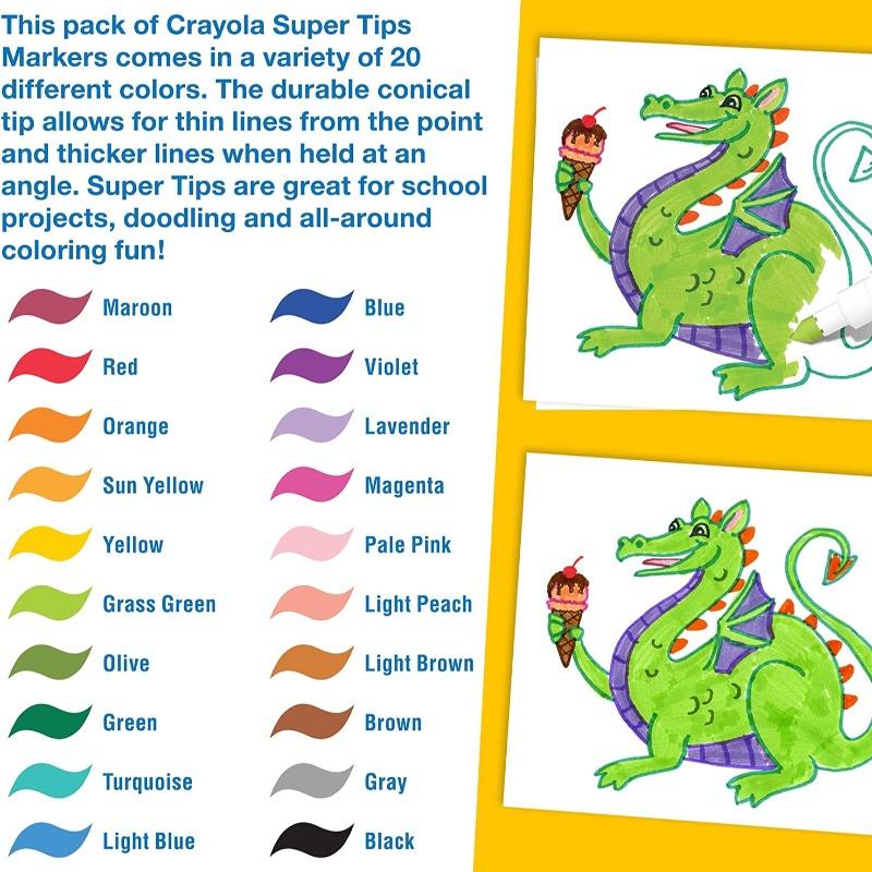 Crayola  Washable Felt-Tip Markers -20 Colour