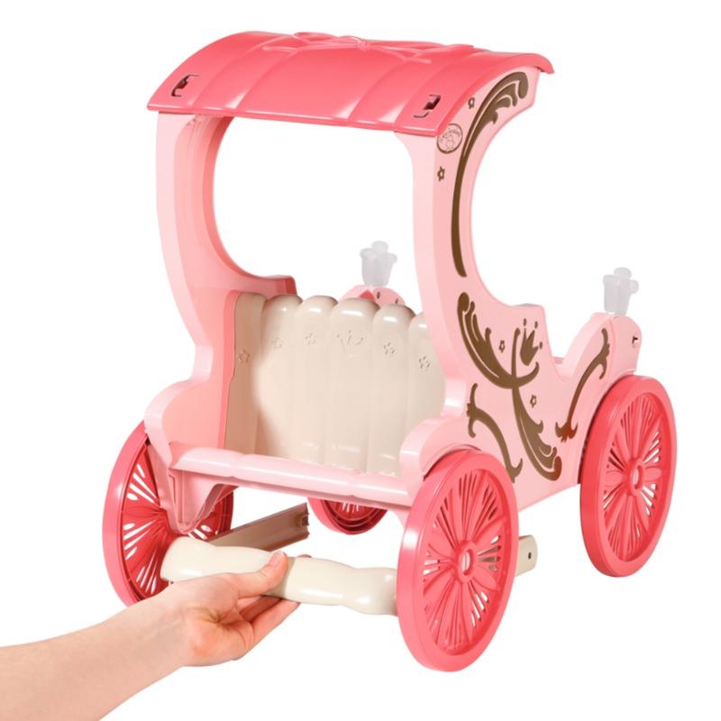 بيبي أنابيل - عربة سحب الدمية مع المهر الوردي