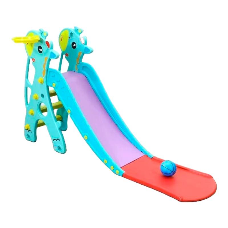 Infinity Giraffe Shaped Extended Slide With Basket Ball Hoop