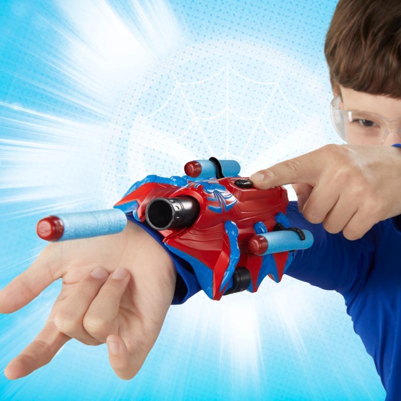 Nerf Marvel Spider-Man Thread Tash Blaster Gun with 3 Darts