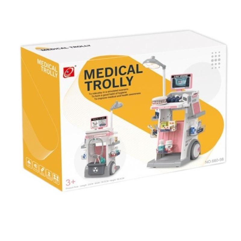 مجموعة لعب عربة الطبيب وطبيب الأسنان للأطفال