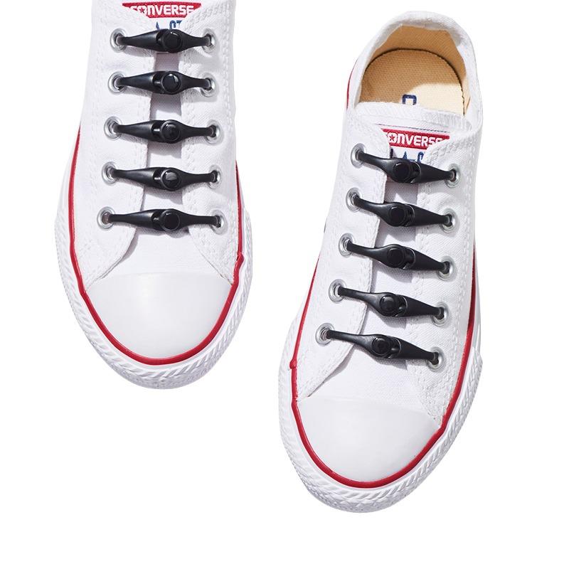 هيكيز كيدز - أربطة الحذاء المرنة لون أسود