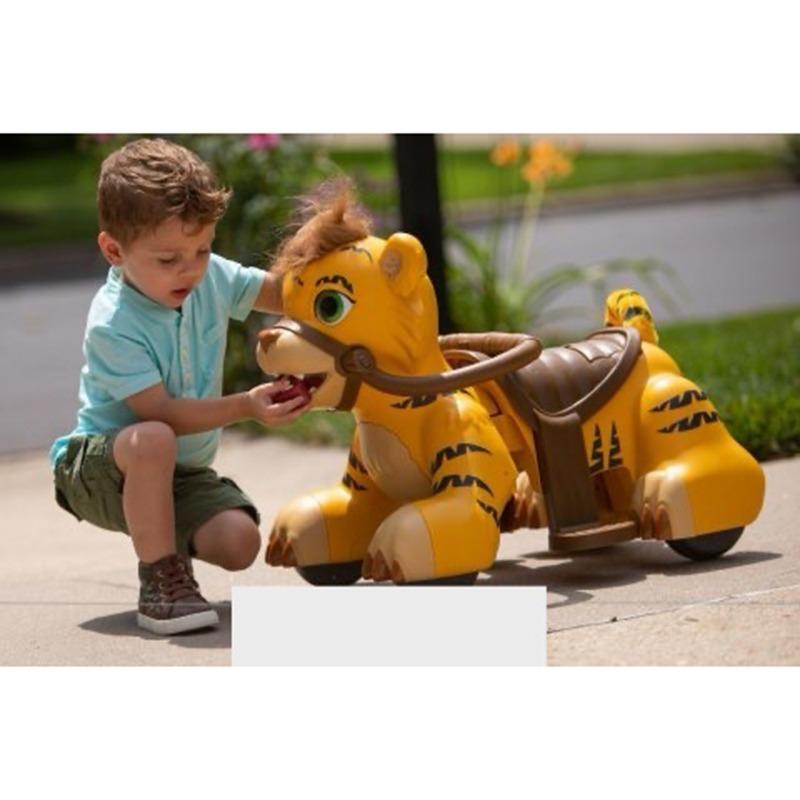 Smart Electric Tiger Toy Ride on Car - Brown