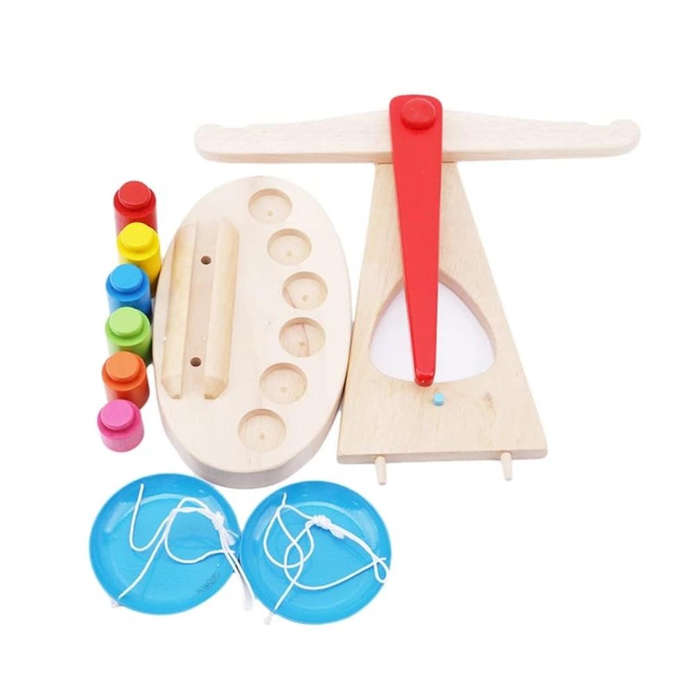 Baby Love Wooden Funny Balance Scale With 6 Weights