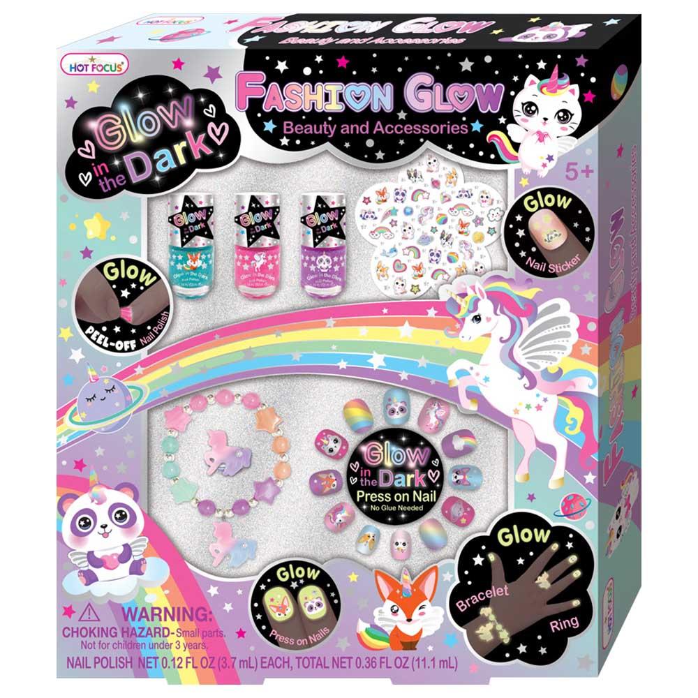 هوت فوكاس - مجموعة الأظافر جلو ان ذا دارك فاشن