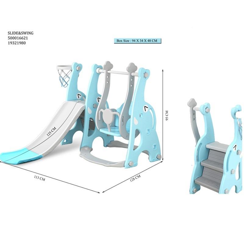 Little Story 3 In 1 Swing With Slide - Blue