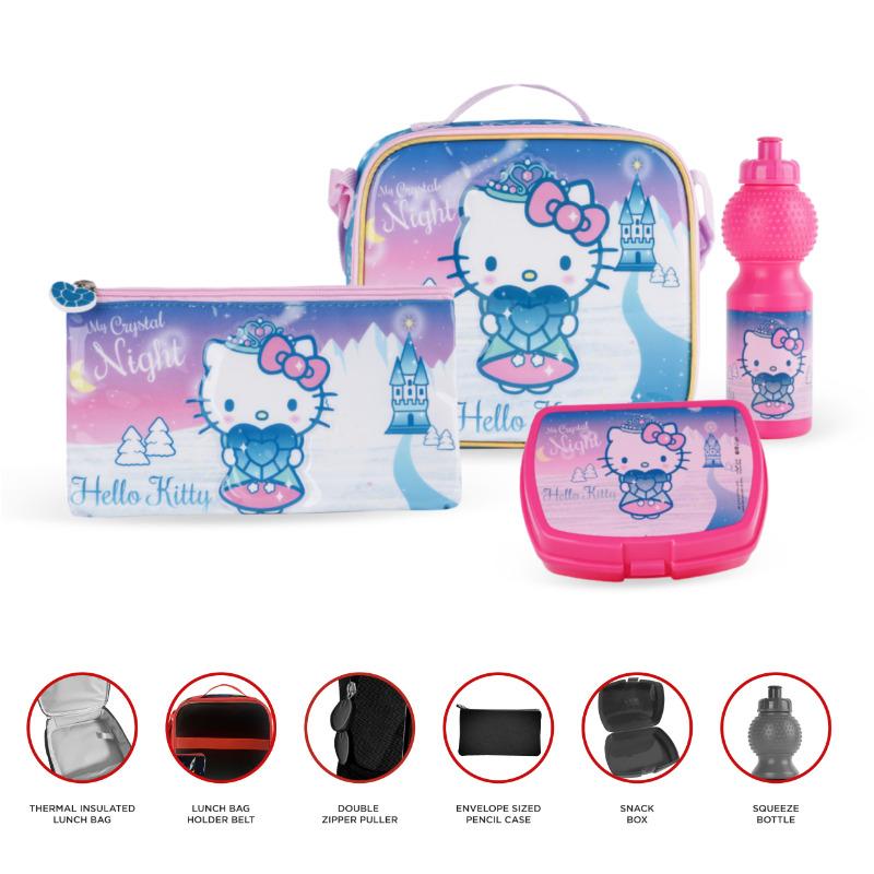 Hello Kitty 5 in 1 Trolley School Bag Set - My Crystal Night