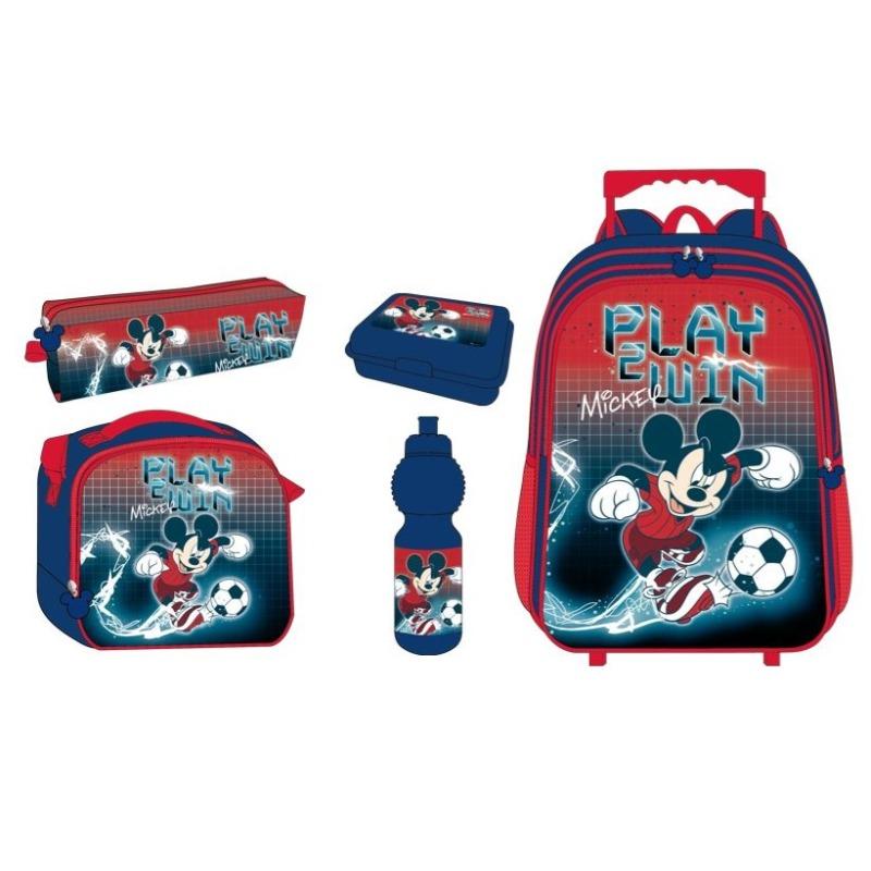 سيمبا - مجموعة حقيبة الظهر المدرسية بعجلات شخصية ميكي ماوس