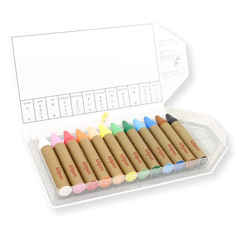 Kitpas Art Crayons Large - 12 Colors