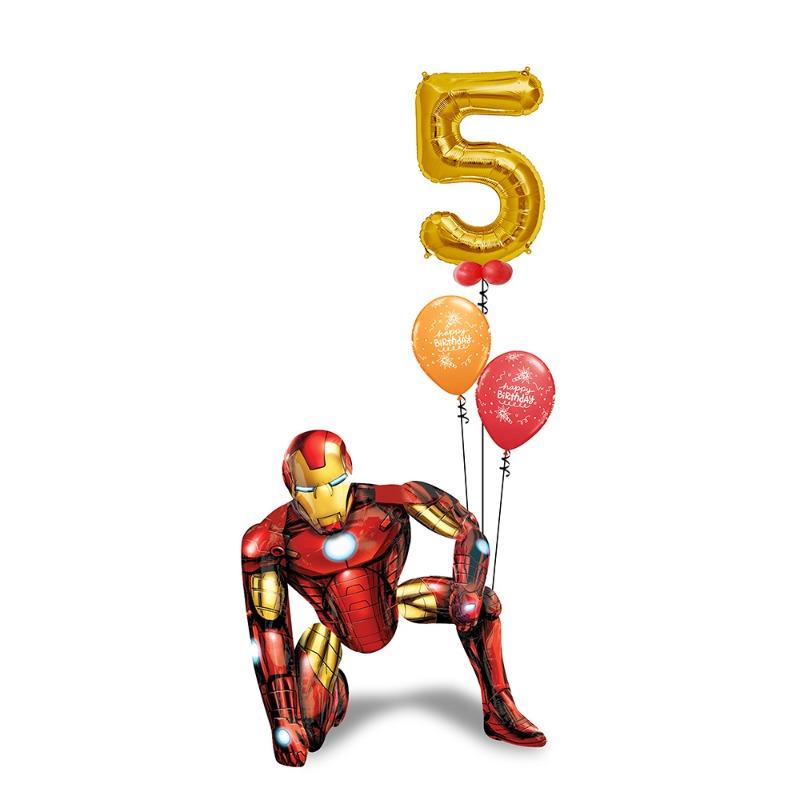 بوكيه بالونات عيد الميلاد - شخصية ايرون مان