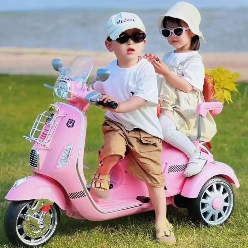 Tobbi Kids Vespa Scooter3 Wheel Battery Ride-On - Pink