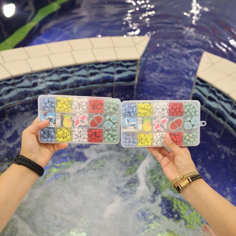 5 Hair Clips with Beads and Strings Set