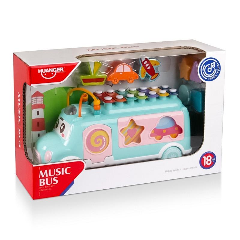 Huanger - Baby Toys Music Bus with Blocks
