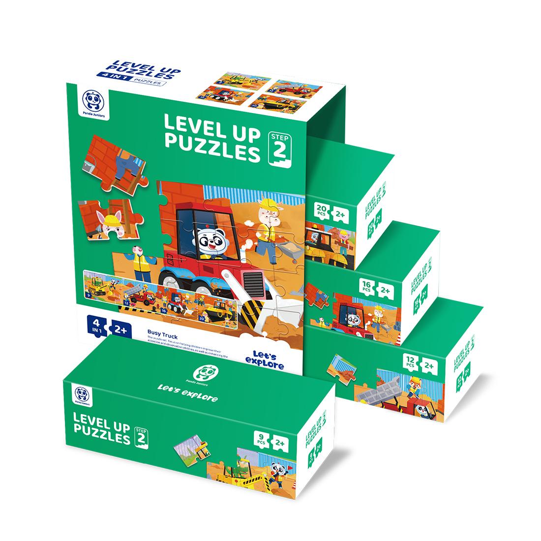 Level Up Puzzles Step 2 - Busy Truck 4 In 1