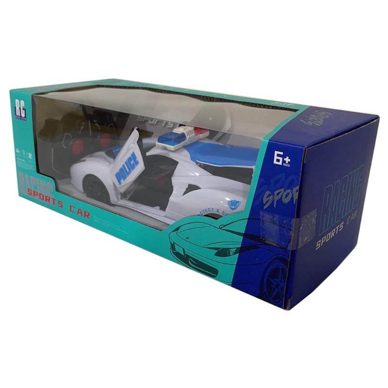 سيارة سباق رياضية للشرطة بمقياس 1:16 مع إضاءة