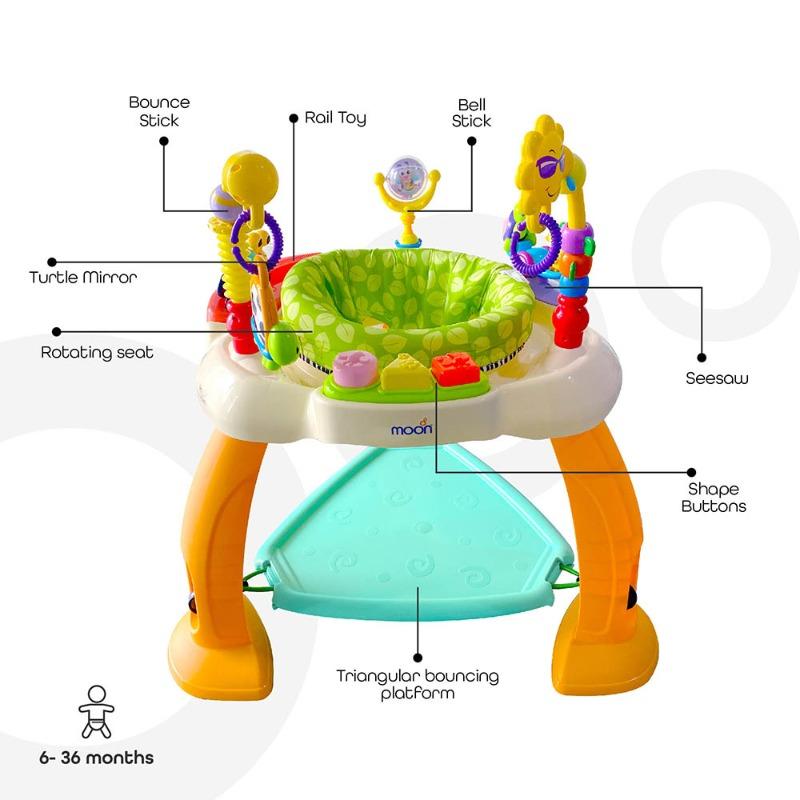 Moon Jump N Play Baby Jumper And Activity Center - Orange