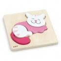Viga Toys- Mini Block Puzzle - cat
