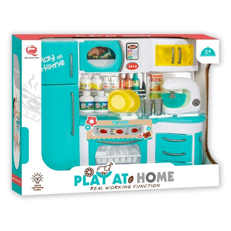 Mini kitchen Play Set with Refrigerator- Green