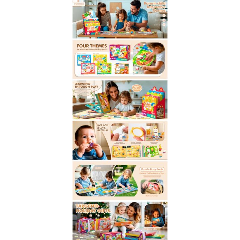 Children Knowledge Everyday Cognition Sticker Book Yellow