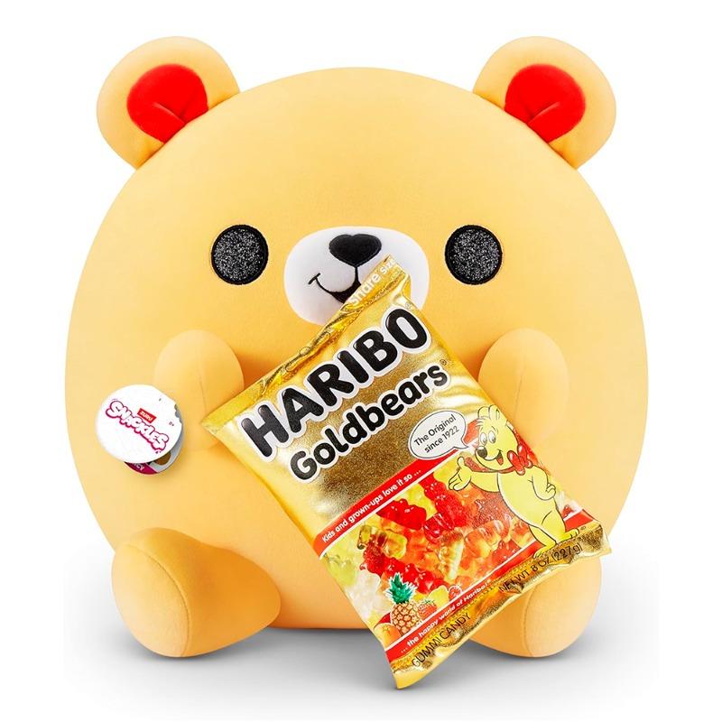 Snackles Medium Golden Teddy Bear Plush Holds Harpo Candy