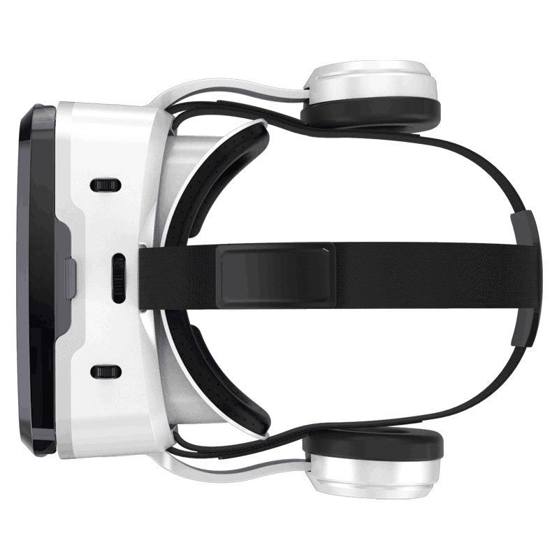 في آر شينكون - نظارة في ار ثلاثية الأبعاد مع سماعة رأس لون أسود وأبيض