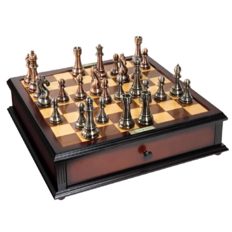 Kasparov Chess Set Grandmaster Silver & Bronze