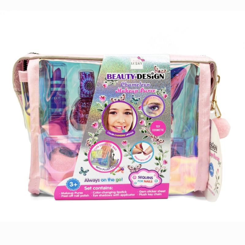 لوكي -  حقيبة مستحضرات تجميل صغيرة مع سلسلة مفاتيح