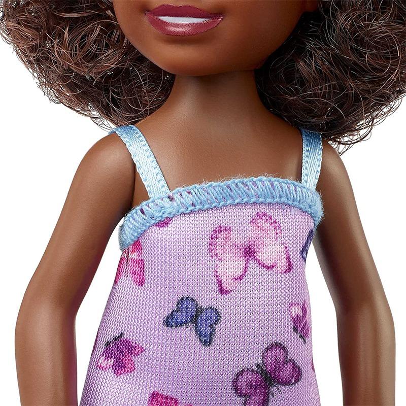 Barbie Club Chelsea Doll Purple Butterfly Print Dress