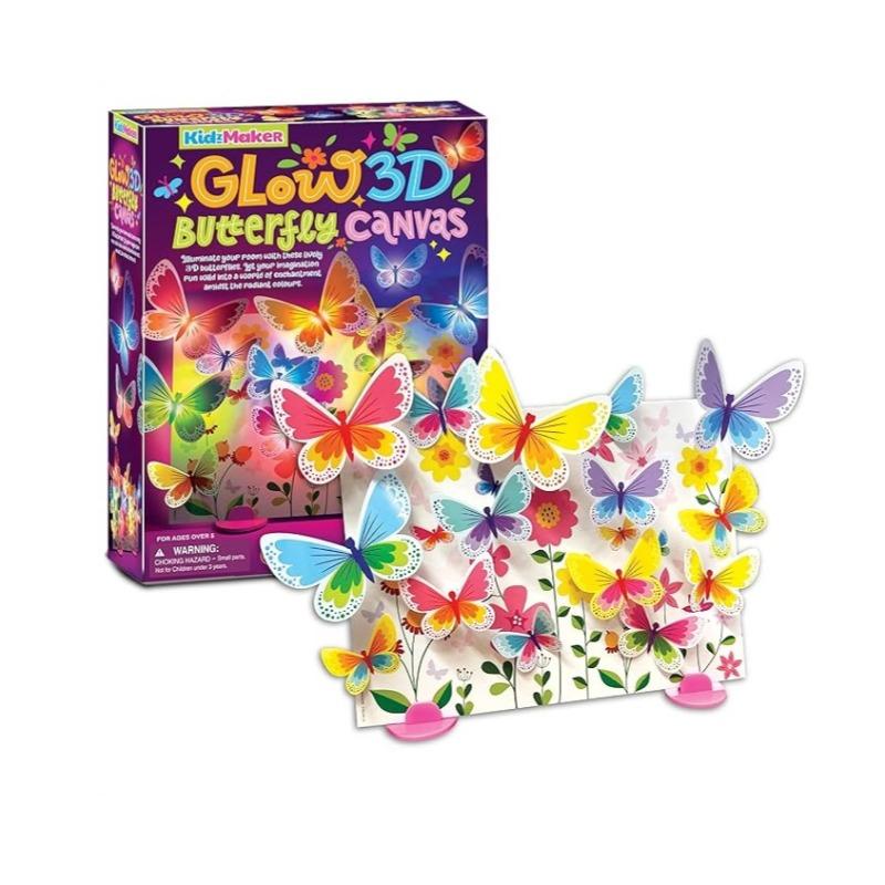 4M Kids Maker Glow 3D Butterfly Canvas