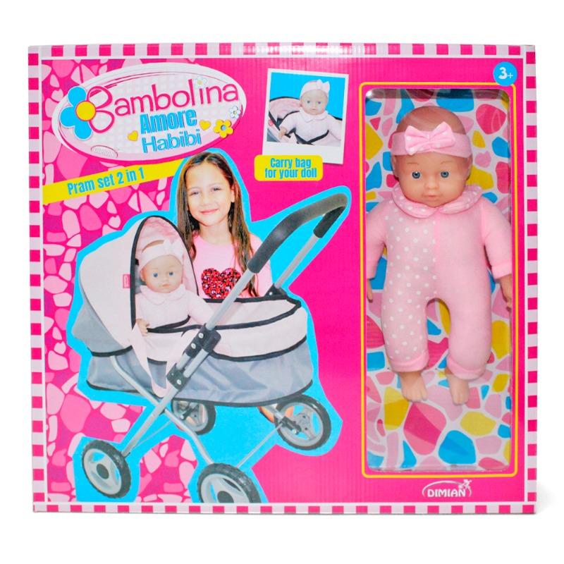 Bambolina Pram Set 2 In 1 With Doll