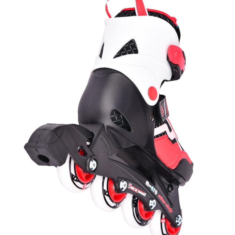 مايكرو ماكسي - حذاء تزلج قابل للتعديل كوزمو بيربل لون أسود و أحمر مقاس 35-38