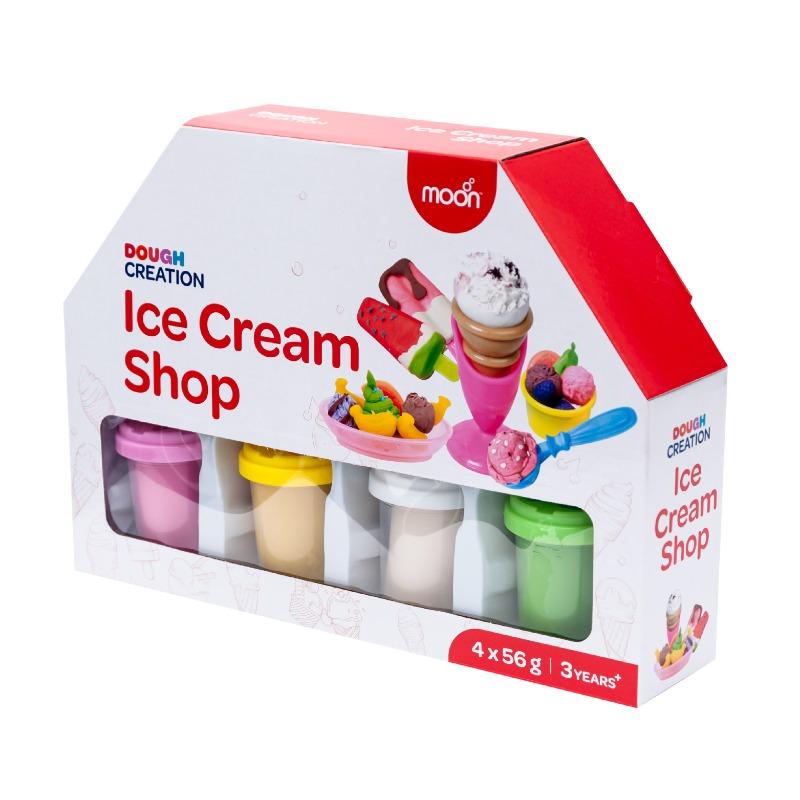 مون - مجموعة صلصال متجر الآيس كريم 4 لون