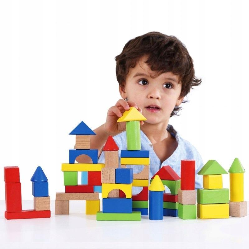 توكي توي - مجموعة كتل البناء الخشبية - 50 قطعة