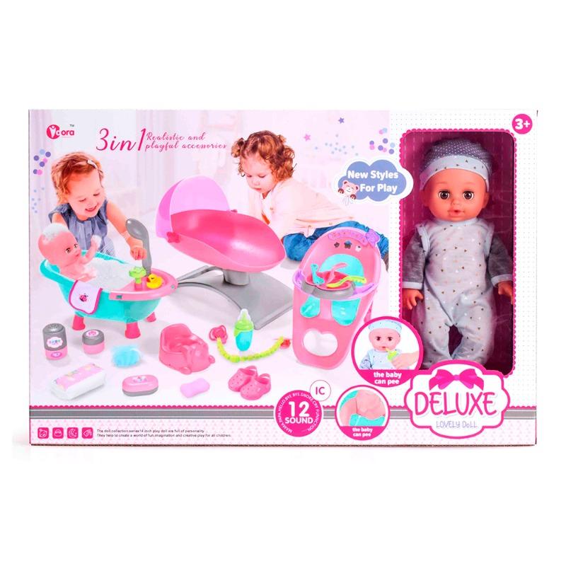 Vdora - Baby Doll Accessories Feeding and Shower Playset