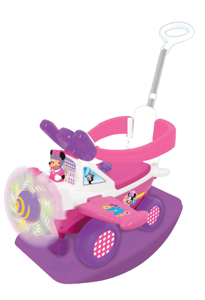 كيدي لاند - سيارة بتصميم طائرة ميني ماوس للأطفال 4 في 1