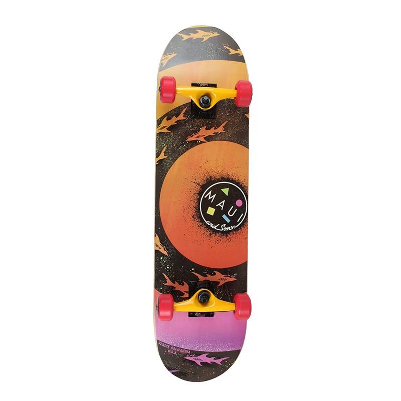 Maui Sharknado Orange Traditional Skate Board