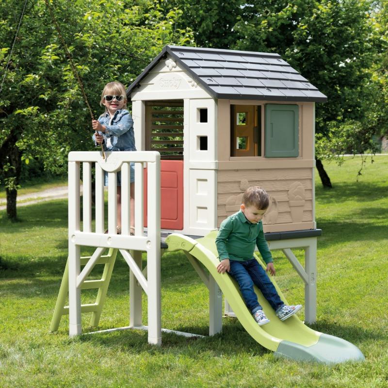 Smoby Life Stelzenaus High Playhouse with Water Slide